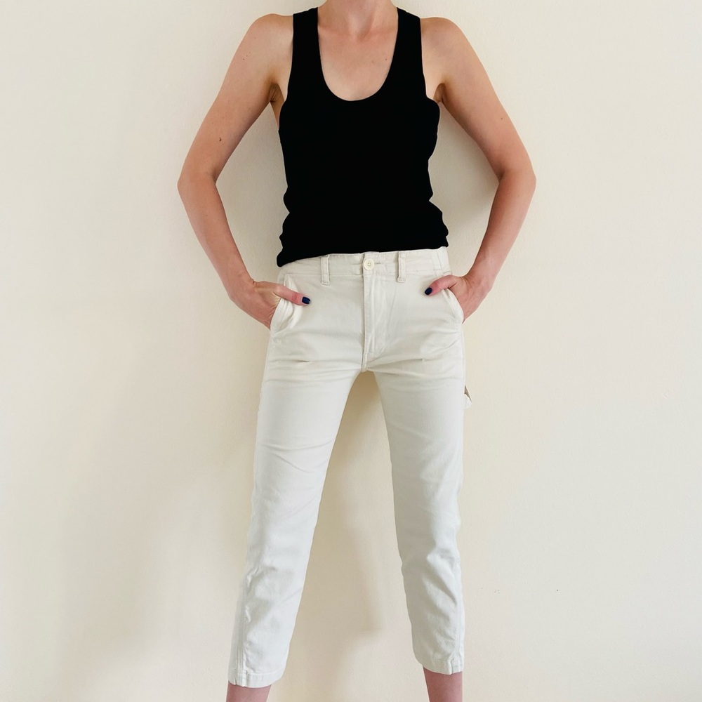 Vince ankle cropped cotton Chino pants trousers cargo